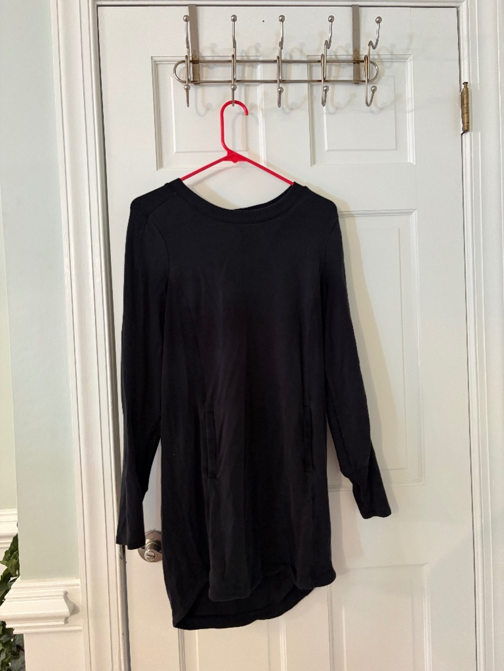 Athleta Black Long Sleeve Tunic Dress with Pockets